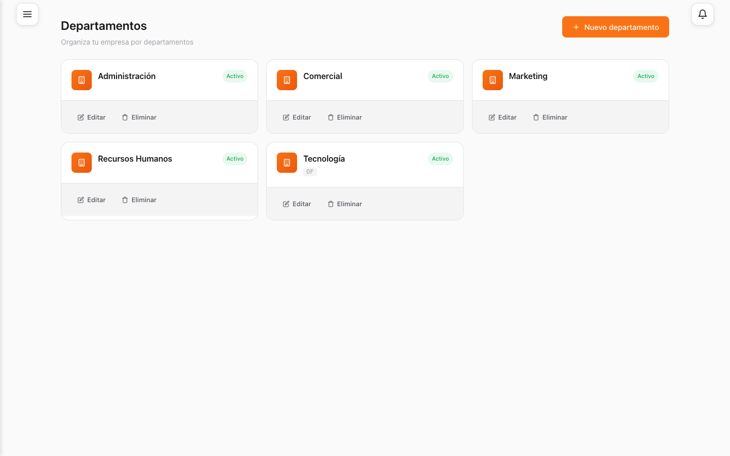 Gestion de departamentos